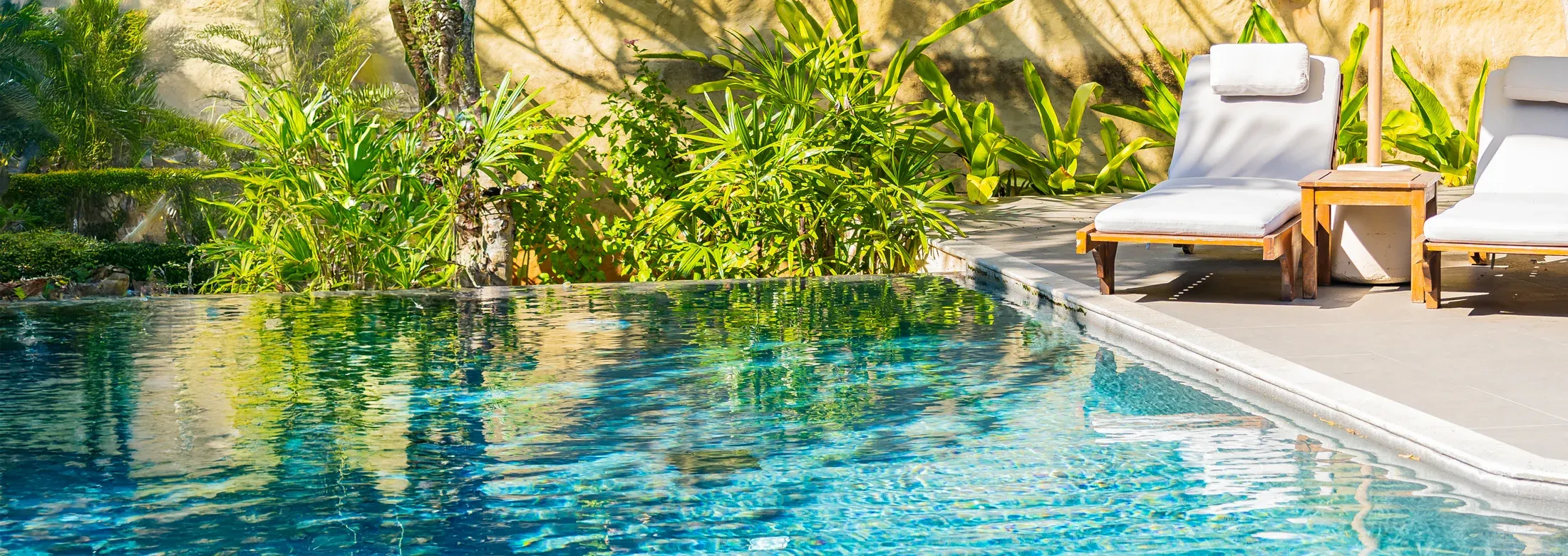 pool chairs next to pool